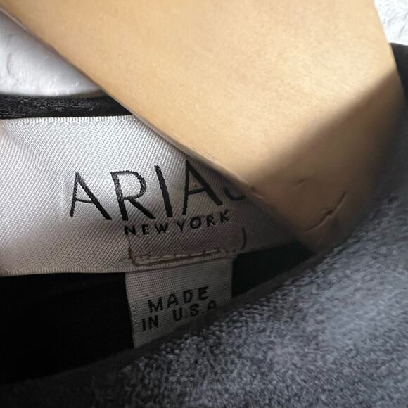 ARIAS New York Black Cold Shoulder Halter Mock Neck Midi Dress Size 4 - Picture 15 of 15